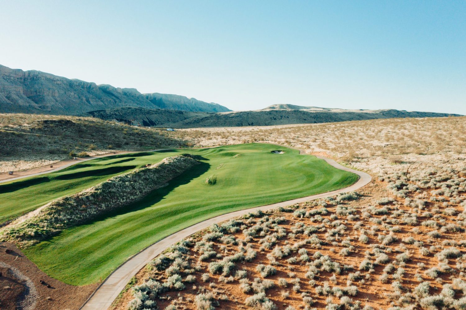 Copper Rock fairway with Zion views in the distance